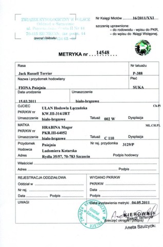 metryka FIONA